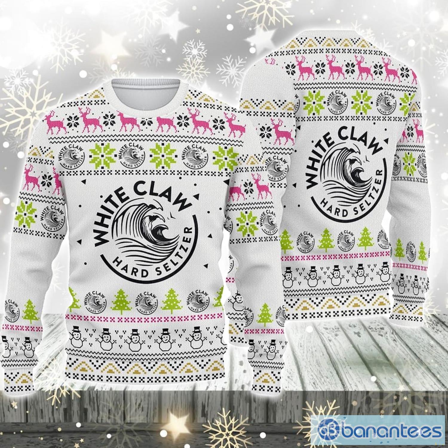 white claw hard seltzer beer ugly sweater christmas christmas gift for men and women party holiday image White Claw Hard Seltzer Beer Ugly Sweater Christmas Christmas Gift For Men And Women Party Holiday Product Photo 1