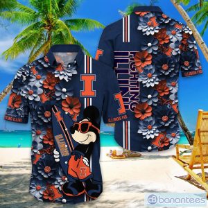 Illinois Fighting Illini Hawaiian Shirt Mickey Love Surfing Trending Summer Gift Product Photo 1