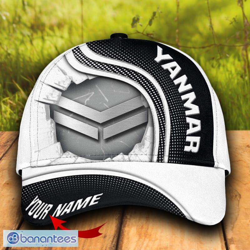 Yanmar Tractor Fanatics Personalized 3D Hat Cap White Black Gift