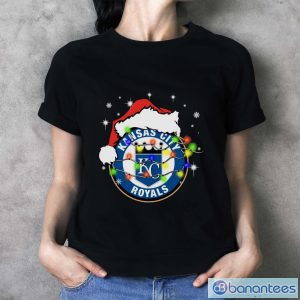 Santa Hat Texas Kansas City Royals Christmas Shirt - Ladies T-Shirt