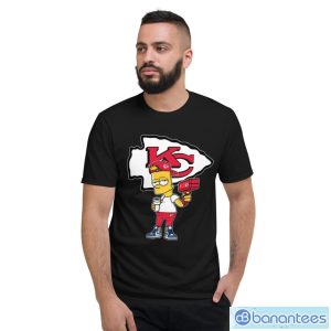 Kansas City Chiefs Nfl X Bart Simpson Unisex Adult T-Shirt - Short Sleeve T-Shirt
