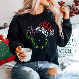 Mouse Head With Santa Hat Christmas Sweatshirt, Christmas Shirt, Christmas Party Tee Product Photo 1