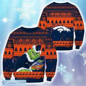 NFL Denver Broncos Grinch Cold Ugly Christmas Sweater For Men Women - NFL Denver Broncos Grinch Cold Ugly Christmas Sweater For Men Women Photo 1
