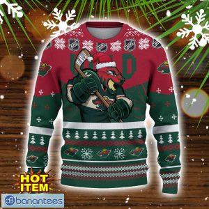 Minnesota Wild 3D Ugly Christmas Sweater Christmas Holiday Gift For Men And Women Custom Name Product Photo 2