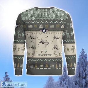 E-2 Hawkeye E2 Aircraft Ugly Christmas Sweater Aircraft Lover Gift Veteran Aircraft All Over Printed Sweater Product Photo 3