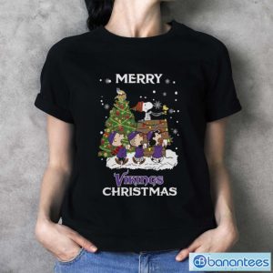 Minnesota Vikings Snoopy Family Christmas Shirt - Ladies T-Shirt