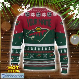 Minnesota Wild 3D Ugly Christmas Sweater Christmas Holiday Gift For Men And Women Custom Name Product Photo 3