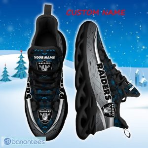 Custom Name Las Vegas Raiders NFL Football Team Sports Running Shoes New Design For Fans Gift Max Soul Sneakers - Las Vegas Raiders NFL Football Team Clunky Sneaker Custom Name_1