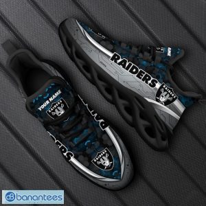 Custom Name Las Vegas Raiders NFL Football Team Sports Running Shoes New Design For Fans Gift Max Soul Sneakers - Las Vegas Raiders NFL Football Team Clunky Sneaker Custom Name_5