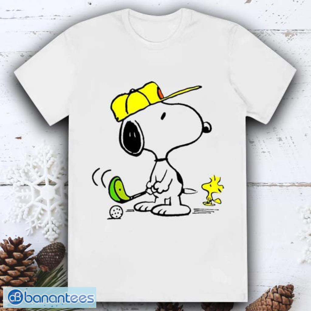 80s Peanuts Snoopy Pro Golf Woodstock Cartoon Golf Shirt - Banantees