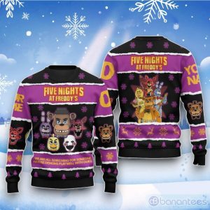 Five Nights At Freddy’s Custom Name Christmas Ugly Sweater Product Photo 1