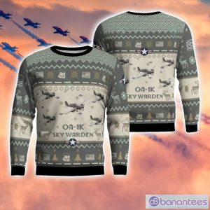 OA-1K Sky Warden OA1K Aircraft Ugly Sweater Christmas Gift For Men And Women Veteran Sweater Product Photo 1