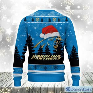 Carolina Panthers Logo Wearing Santa Hat Christmas Gift Ugly Christmas Sweater For Men And Women Gift Product Photo 3