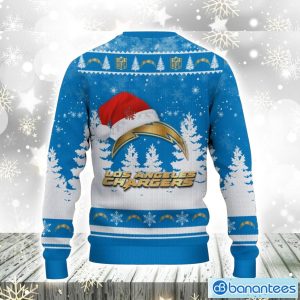 Los Angeles Chargers Logo Wearing Santa Hat Christmas Gift Ugly Christmas Sweater For Men And Women Gift Product Photo 3
