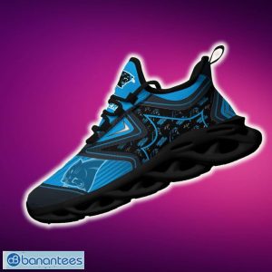 Carolina Panthers Black And White High-quality Sports Sneakers Ideas For Men And Women Gift Max Soul Shoes - Carolina Panthers Black And White Clunky Shoes For Fans This Season_3