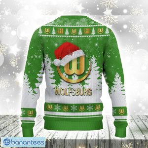 VfL Wolfsburg Logo Wearing Santa Hat Ugly Christmas Sweater Christmas Gift 3D Sweater Product Photo 3