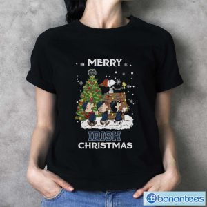 Notre Dame Fighting Irish Snoopy Family Christmas Shirt - Ladies T-Shirt