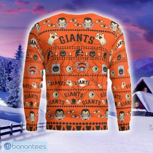 San Francisco Giants Spooky Ghost Pumpkin Ugly Sweater For Christmas Logo Gift Holidays - San Francisco Giants Spooky Ghost Pumpkin Sweatshirt Limited Edition_3