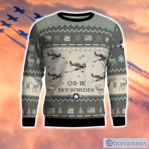 OA-1K Sky Warden OA1K Aircraft Ugly Sweater Christmas Gift For Men And Women Veteran Sweater Product Photo 2