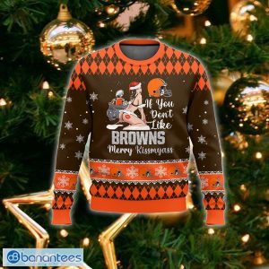 NFL Cleveland Browns Kissmyass Ugly Sweater For Fans Christmas Vintage Gift - NFL Cleveland Browns Kissmyass Ugly Sweater_2