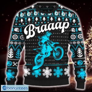 Braaap FC 450 Motorcross Snowflakes Ugly Christmas 3D Sweater Gift For Men And Women - Braaap FC 450 Christmas Sweater_ 1