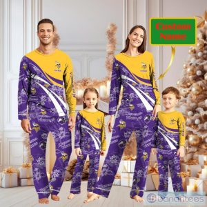 Minnesota Vikings Custom Name Christmas Pajamas For Fans Banantees