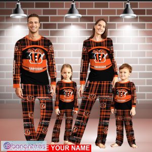 Cincinnati Bengals Pajamas Set Family Custom Name Christmas Gift