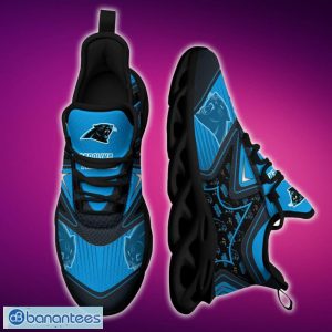 Carolina Panthers Black And White High-quality Sports Sneakers Ideas For Men And Women Gift Max Soul Shoes - Carolina Panthers Black And White Clunky Shoes For Fans This Season_1