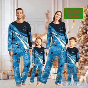 Carolina Panthers Custom Name Christmas Pajamas For Fans Product Photo 1