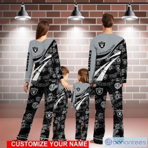 Las Vegas Raiders Christmas Pajamas Set Personalized Name Christmas Gifts For Fans Product Photo 2