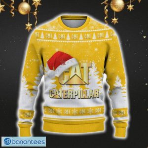 Caterpillar Inc Ugly Christmas Sweater Car Lovers Santa Hat Tree Christmas For Fans Gift - Caterpillar Inc Ugly Christmas Sweater_2