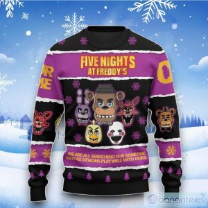 Five Nights At Freddy’s Custom Name Christmas Ugly Sweater Product Photo 2