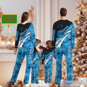 Carolina Panthers Custom Name Christmas Pajamas For Fans Product Photo 2