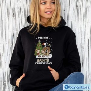 New Orleans Saints Snoopy Family Christmas Shirt - Unisex Hoodie