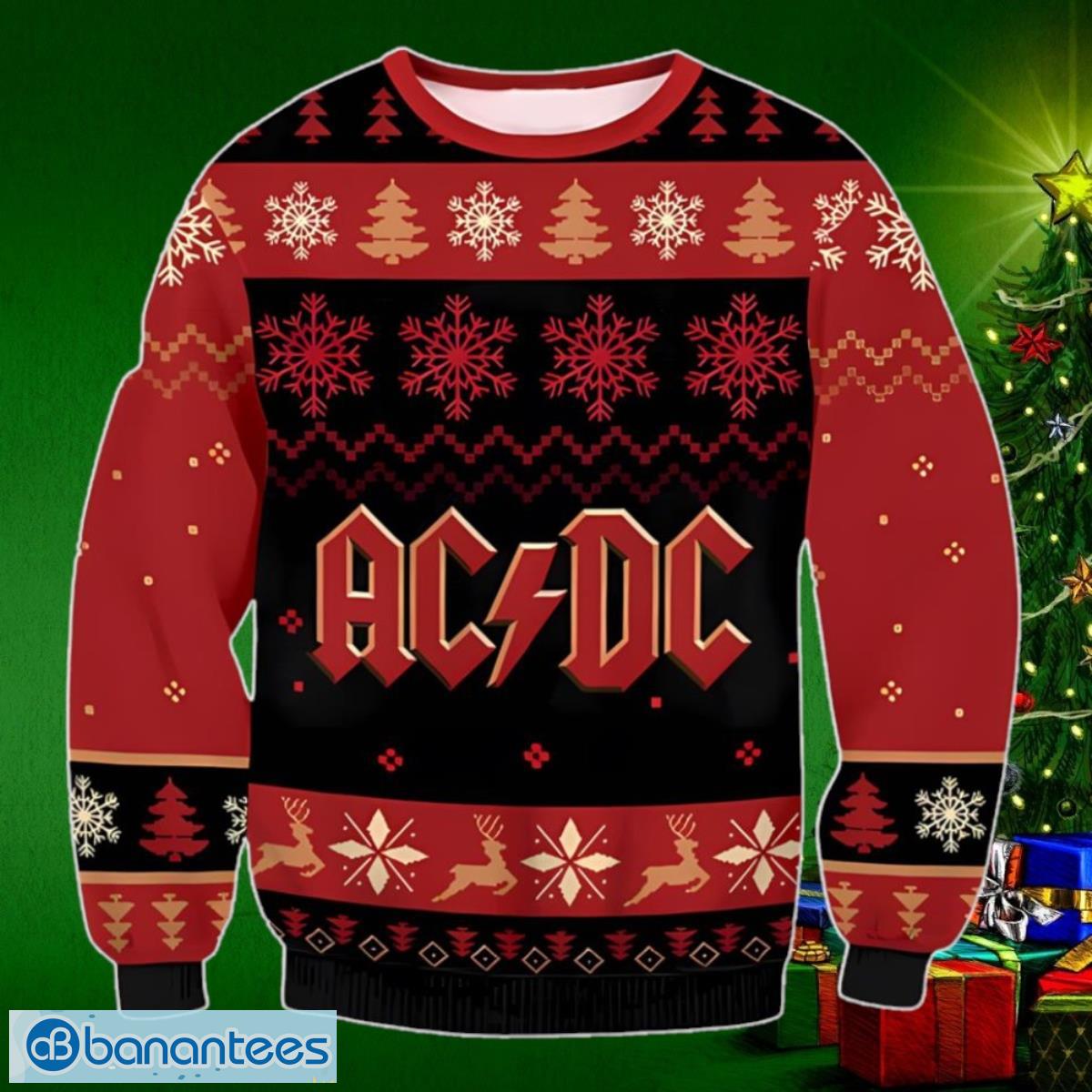ACDC Rock Band Ugly Christmas Sweater ACDC Sweatshirt Music