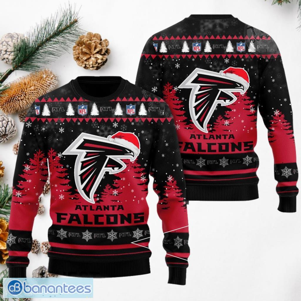 atlanta falcons 3d christmas ugly sweater for men and women image Atlanta Falcons 3D Christmas Ugly Sweater For Men And Women Product Photo 1