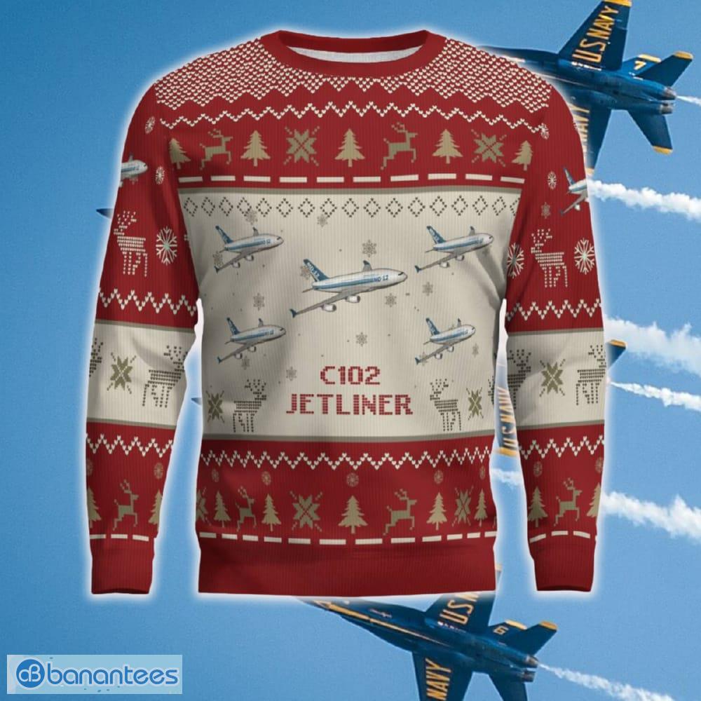 Avro Jetliner Aircraft Red Ugly Christmas Sweater New Gift For Men