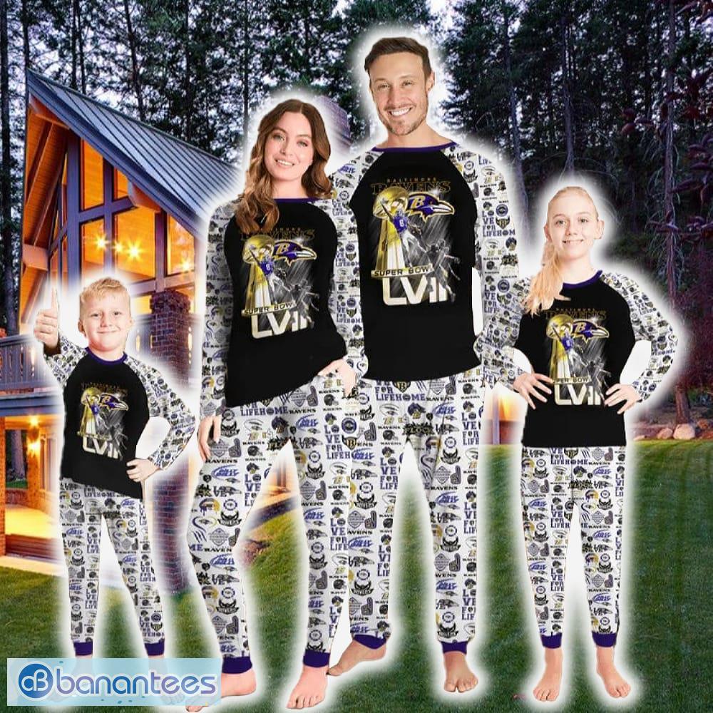 baltimore ravens super bowl set pajamas familys cute funny gift for christmas holidays image Baltimore Ravens Super Bowl Set Pajamas Familys Cute Funny Gift For Christmas Holidays - Baltimore Ravens Super Bowl Set Pajamas Familys Cute Funny Gift For Christmas Holidays