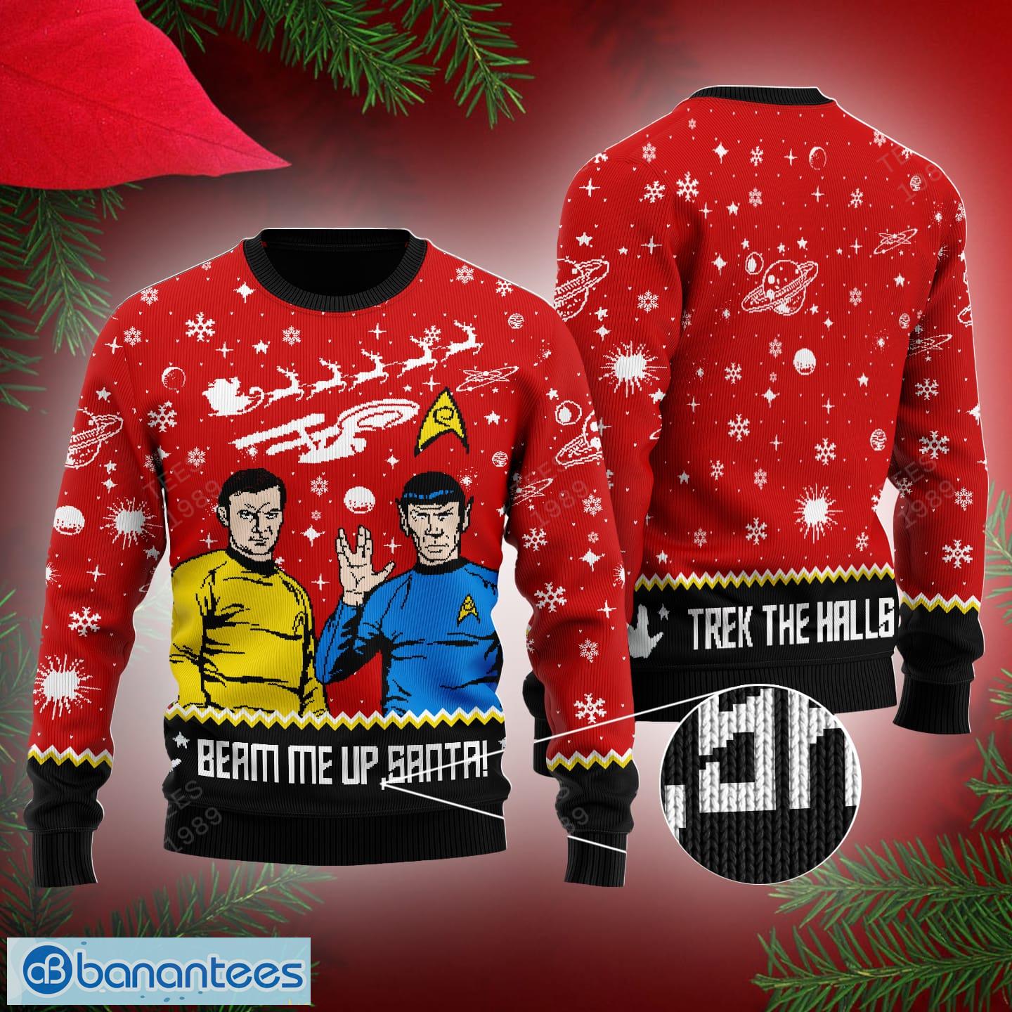 BEAM ME UP SANTA Ugly Christmas Sweater AOP Gift Holidays - BEAM ME UP SANTA Ugly Christmas Sweater AOP Gift Holidays
