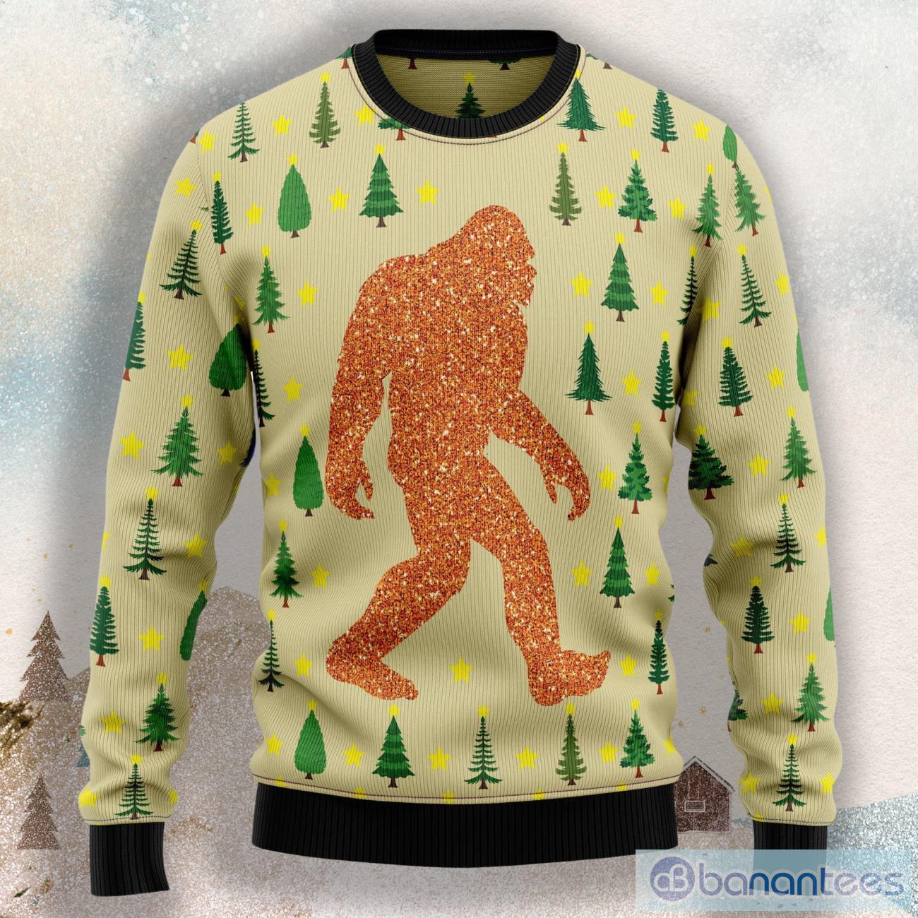 Sasquatch ugly christmas sweater sale