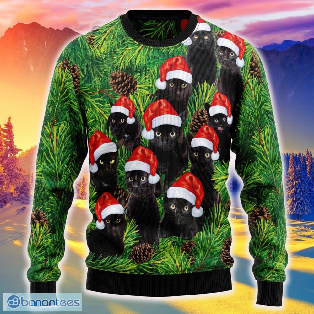 Cat christmas shop tree sweater