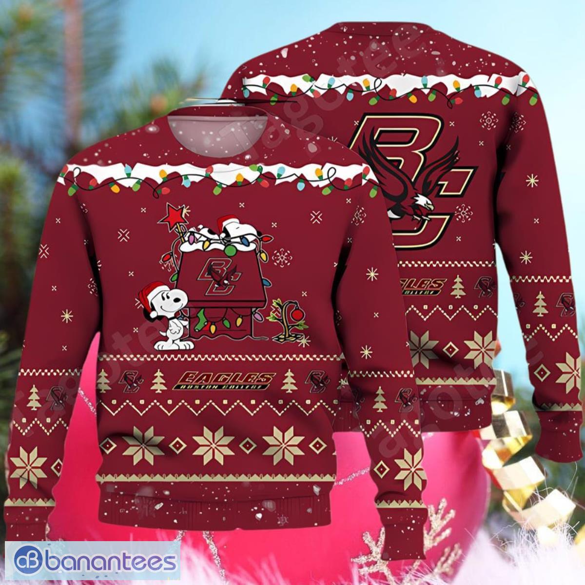 Boston College Eagles Snoopy NCAA Ugly Christmas Sweater Best Gift