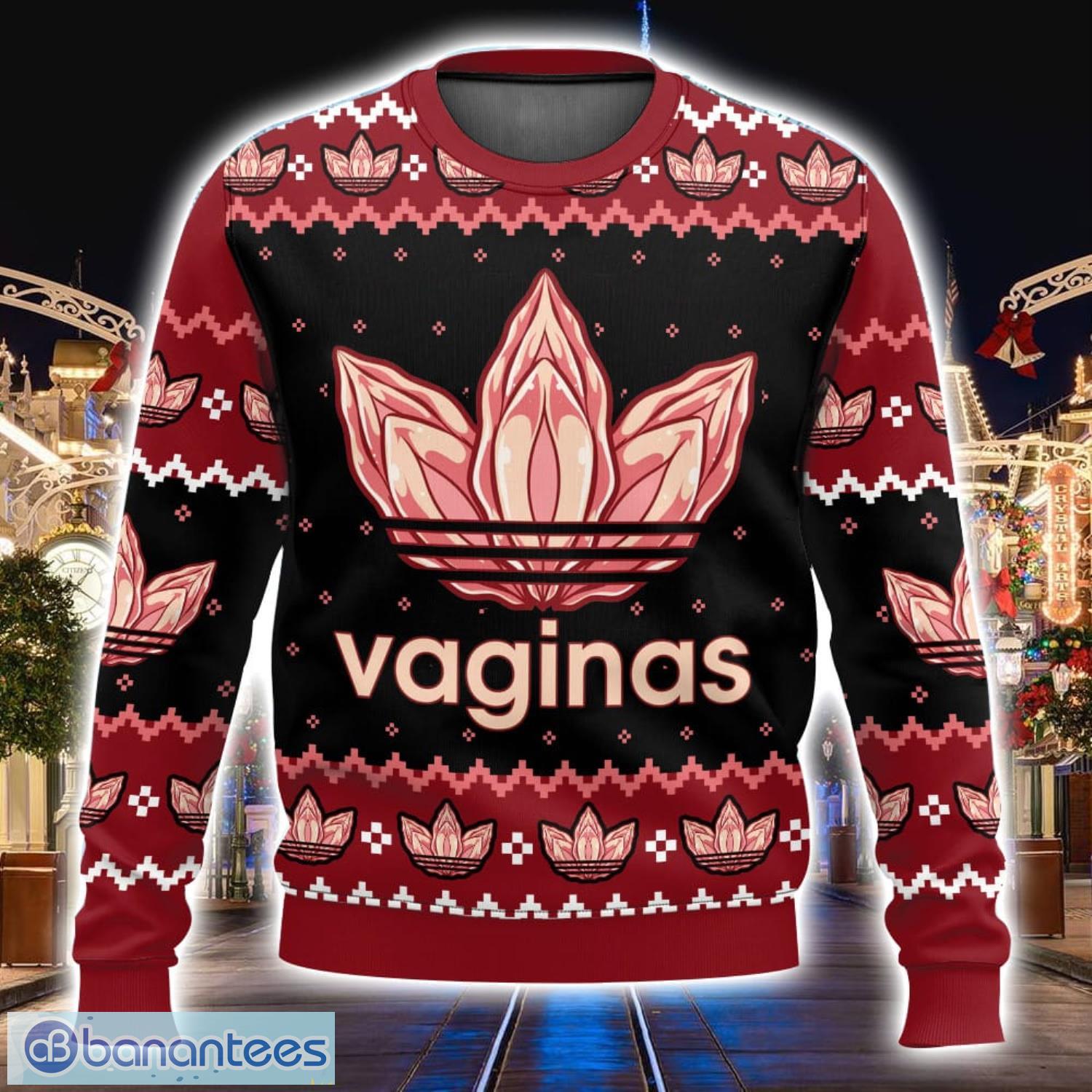 Cannabis Vaginas Funny Cute Christmas Gift Ugly Christmas Sweater -  Banantees