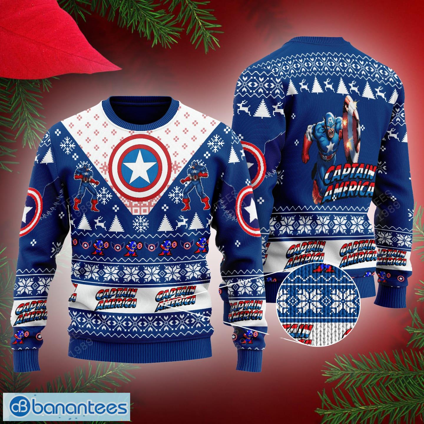 Ugly christmas 2025 sweater captain america