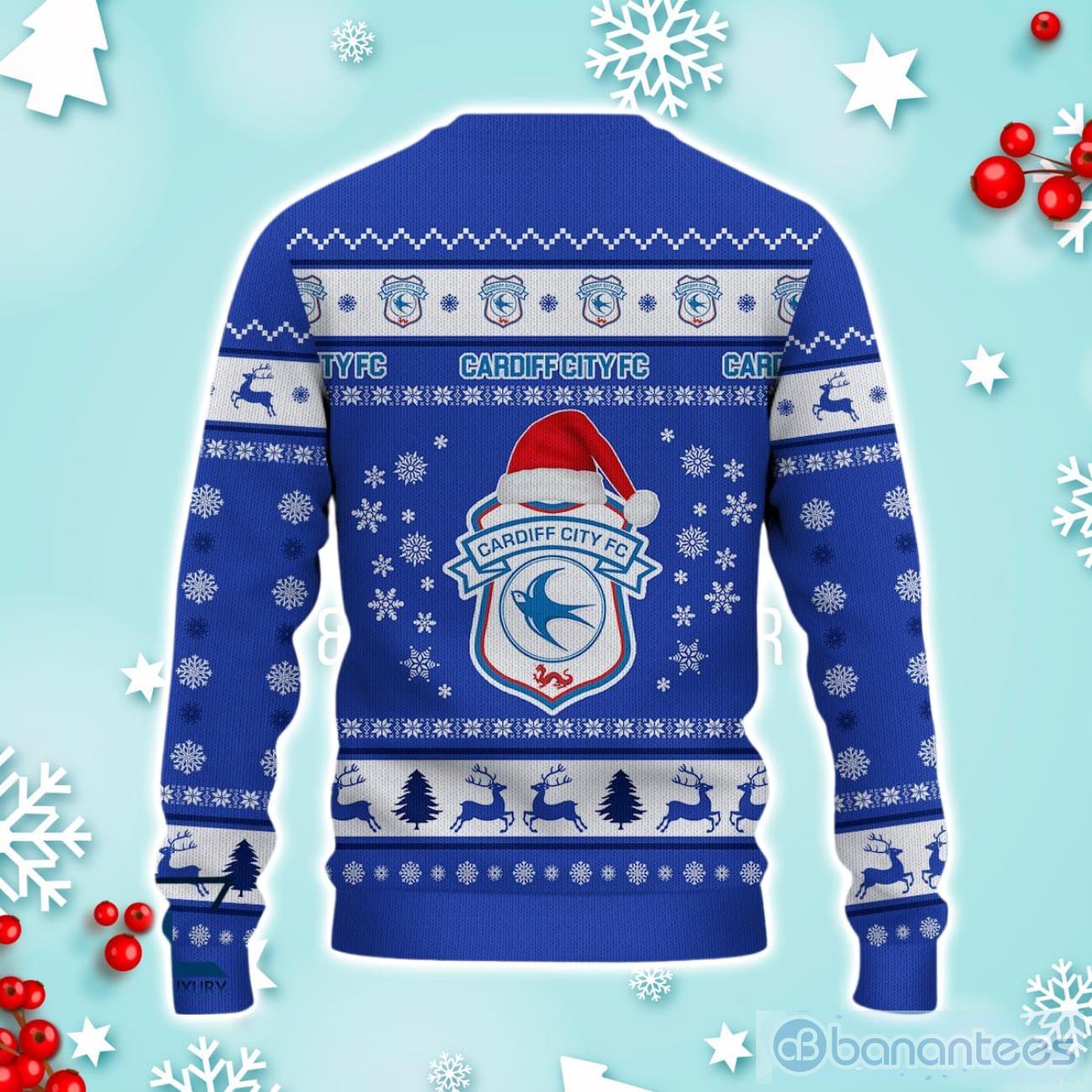 Cardiff City FC Christmas EFL Ugly Premier League Sweater Jumper Gift For  Men And Women - Banantees