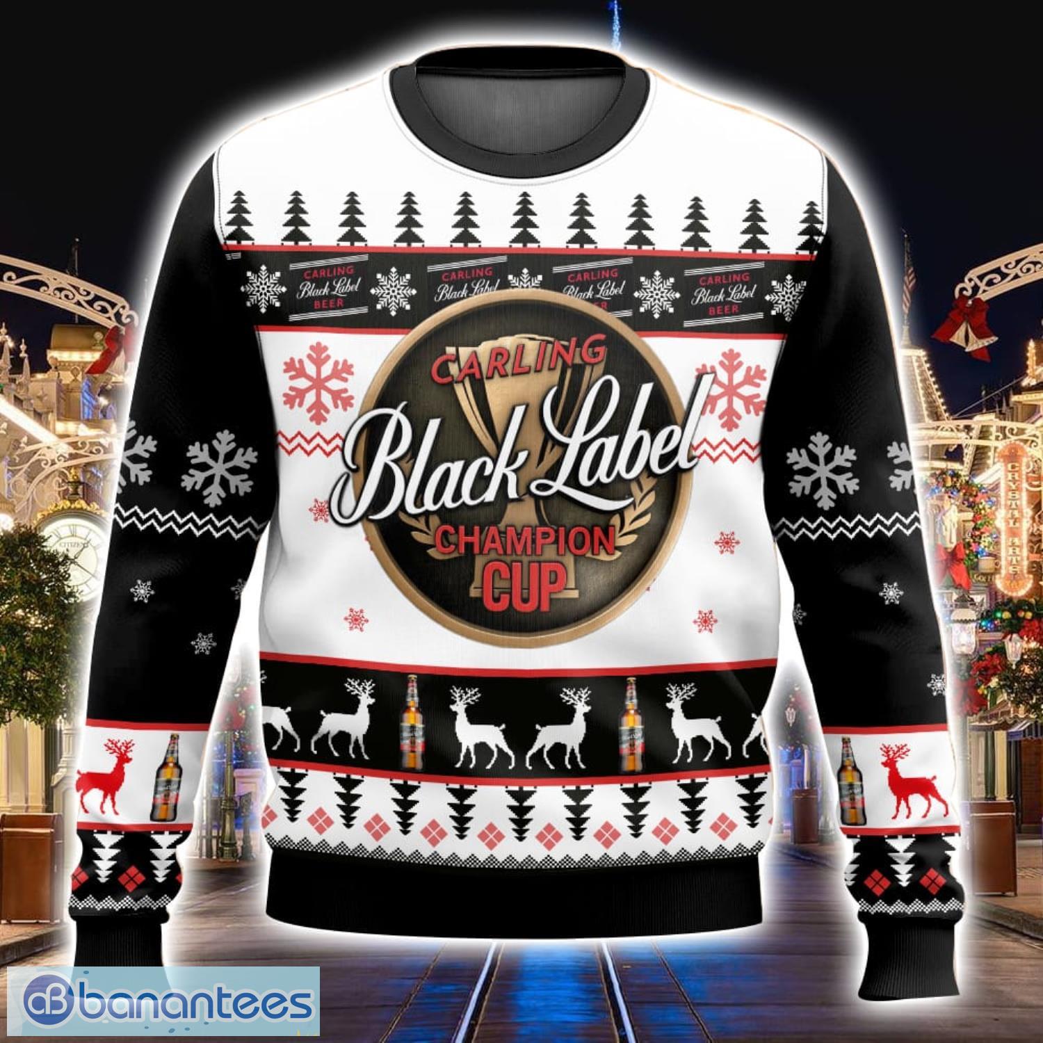 carling black label beer 3d sweater christmas gift ugly christmas sweater image Carling Black Label Beer 3D Sweater Christmas Gift Ugly Christmas Sweater Product Photo 1