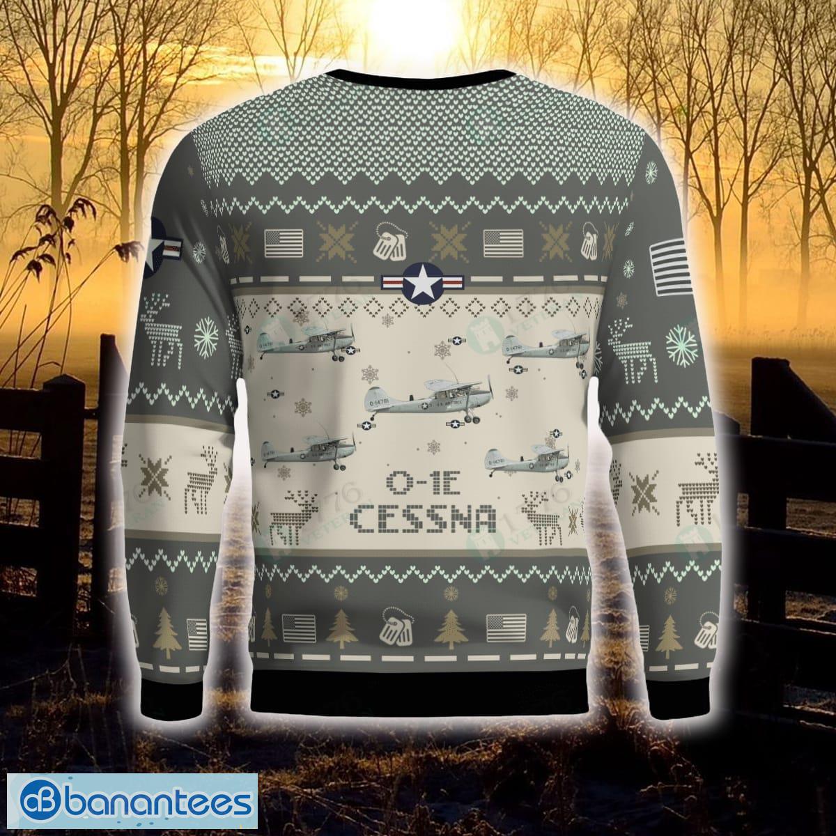 cessna o 1e airforce o1e aircraft ugly christmas sweater 2023 design veterans gift for christmas 1 image Cessna O-1E Airforce O1E Aircraft Ugly Christmas Sweater 2023 Design Veterans Gift For Christmas - Cessna O-1E Airforce O1E_Aircraft Ugly Sweater_3