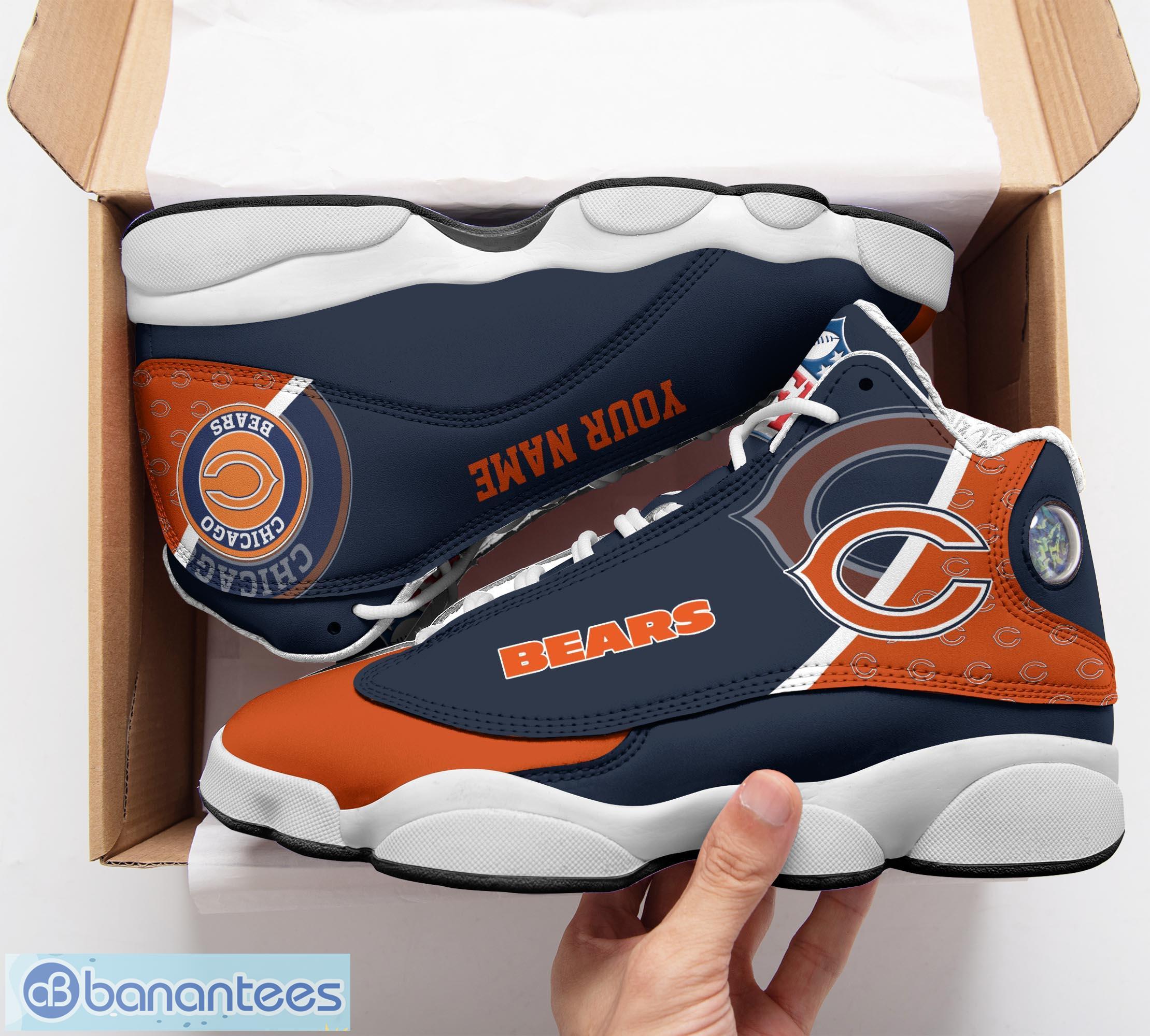 chicago bears custom name air jordan 13 sports shoes for fans gift men and women 1 image Chicago Bears Custom Name Air Jordan 13 Sports Shoes For Fans Gift Men And Women - Chicago Bears Custom Name Air Jordan 13 Sports Shoes_2