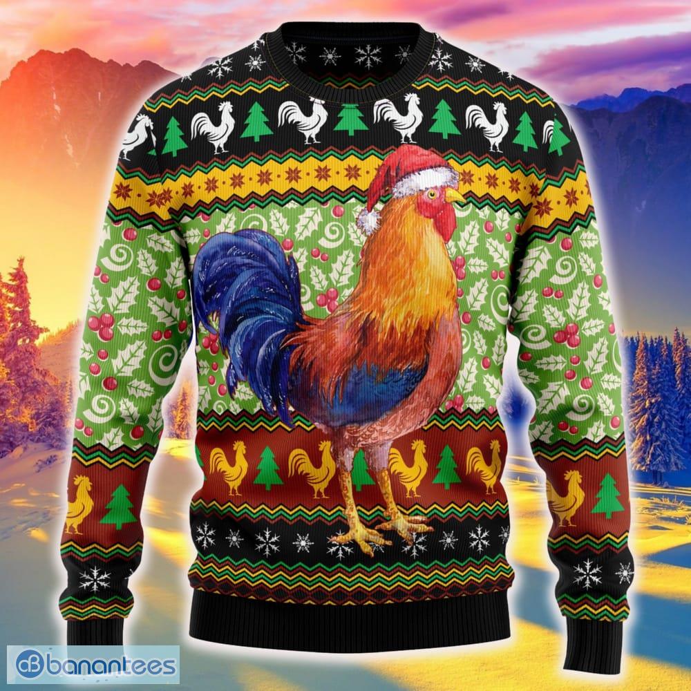 Rooster ugly hot sale christmas sweater