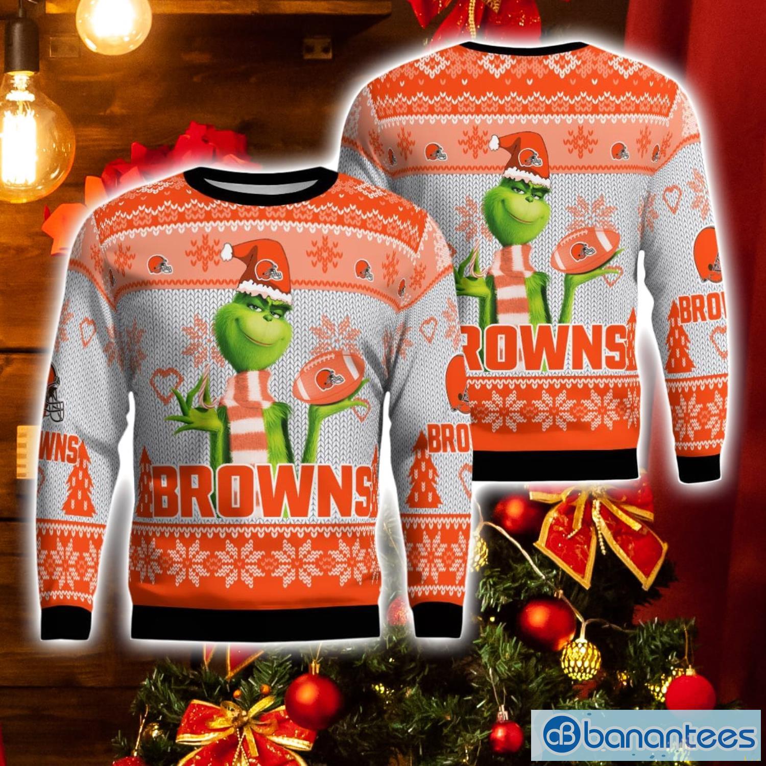 Merry Christmas Snow Pattern Funny Cute Cleveland Browns Gifts